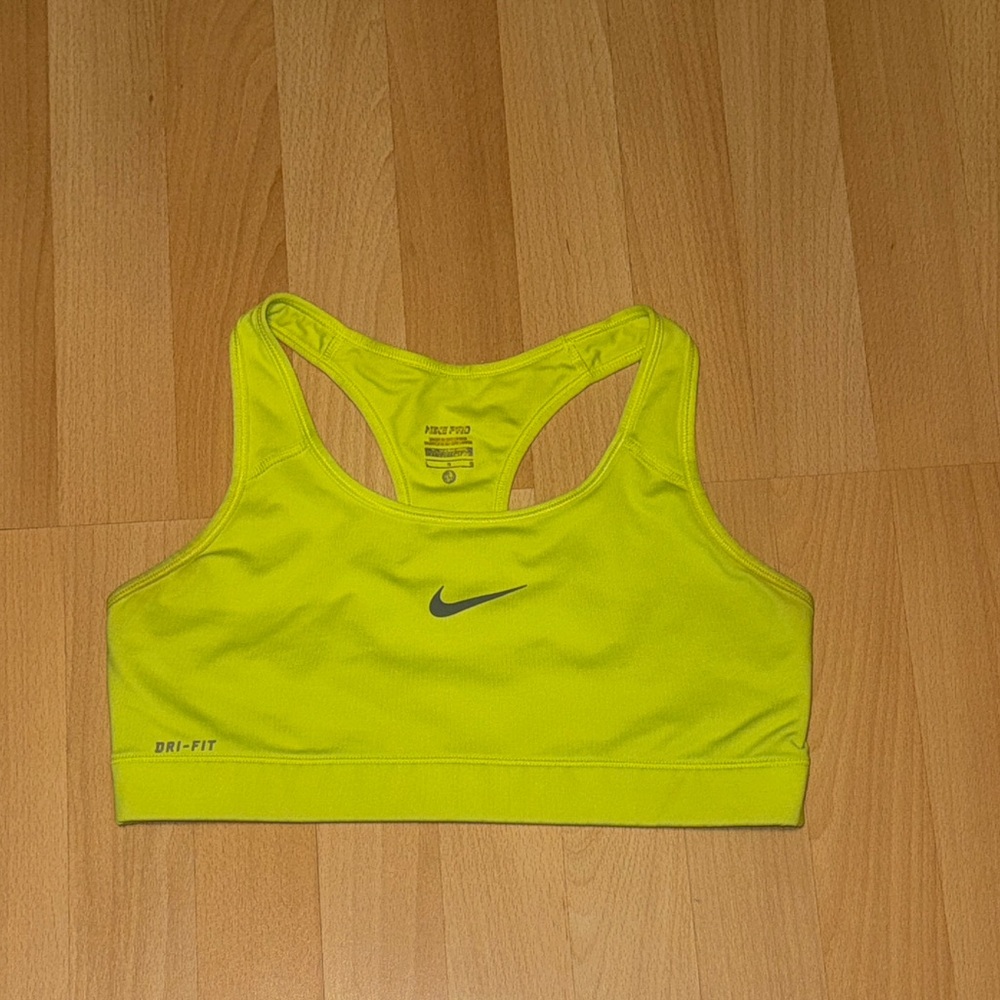 Nike Women's Neon Yellow Sports Bra